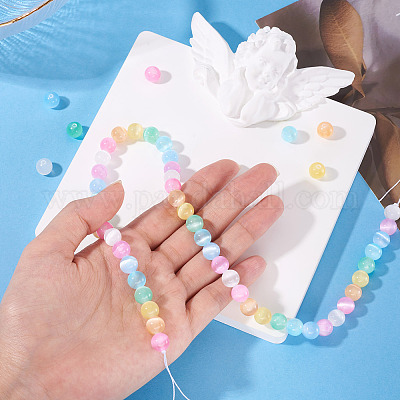 1 нить бусины из натурального селенита&nbsp;G-TA0002-88B-1