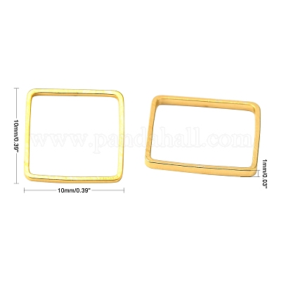 Квадрат латунь связывая кольца&nbsp;EC03010mm-G-1