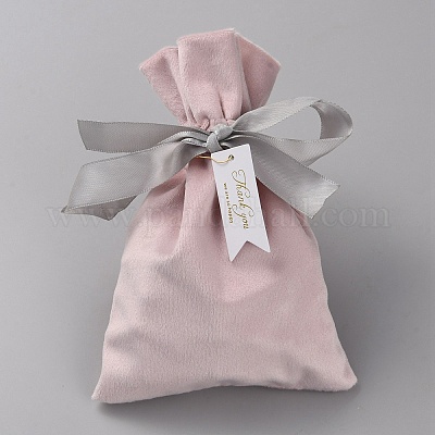 Подарочные пакеты на шнурке из бархата ABAG-CJC0004-01-1