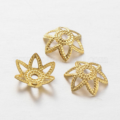 Латунь цветок шарик крышки&nbsp;X-KK-L130-07G-1