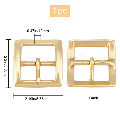 2 (53 mm) Stainless Steel Square Roller Buckle Replacement Single Prong  for Belt Strap