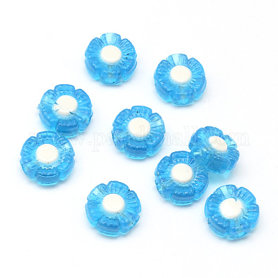 Acrilico perline fiore trasparente&nbsp;X-TACR-Q007-04-1