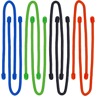 GORGECRAFT 8PCS 12-Inch Original Silicone Cable Tie Steel-Core Twist Ties  Self-Gripping Multi-Color Hook and Loop Cord Keeper Cable Wrappers for Cord