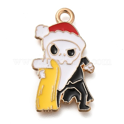 Noël alliage thème pendentifs émail&nbsp;ENAM-Q508-02A-1