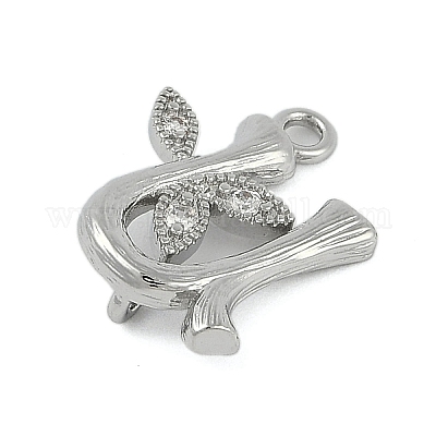 Латунные хрустальные стразы буквы звенья соединительные подвески&nbsp;KK-S395-06P-U-1