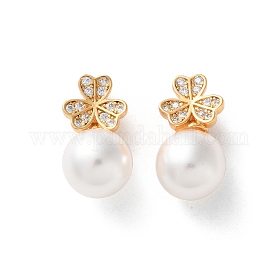 Латунные микропаве прозрачные подвески с фианитом KK-L227-004G-1