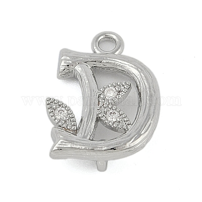 Латунные хрустальные стразы буквы звенья соединительные подвески&nbsp;KK-S395-06P-D-1