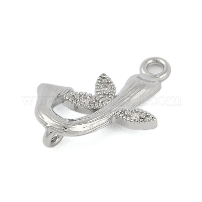 Латунные хрустальные стразы буквы звенья соединительные подвески&nbsp;KK-S395-06P-J-1