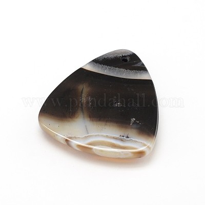 Подвески из натурального окрашенного и нагретого черного агата G-J307-39-1