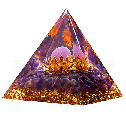 Amethyst Crystal Pyramid Decorations JX073A-1