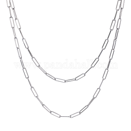 Fabrication de collier de chaîne trombone ovale ronde MAK-CA0001-02P-1