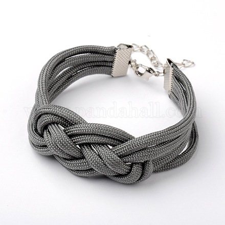 Braided Cord Bracelets BJEW-JB01559-03-1