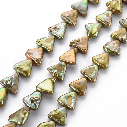 Chapelets de perles en Keshi naturel PEAR-S021-031A-1