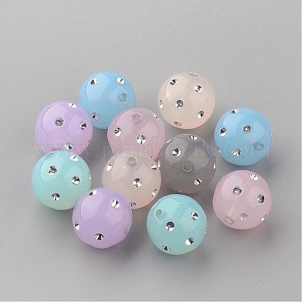 Perles acryliques plaquées PACR-Q114-03-1