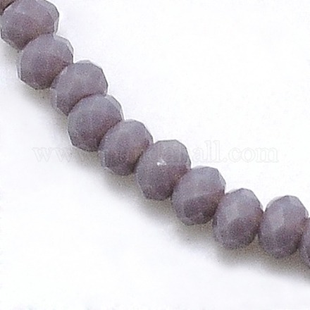 Perles de verre rondelle opale de couleur unie cristal de cristal EGLA-F049A-08-1