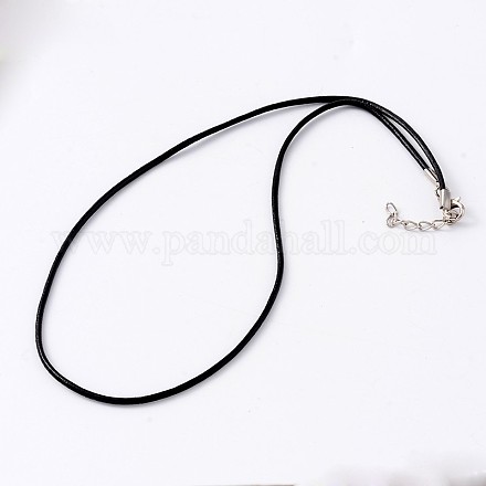 Round Cowhide Leather Cord Necklace Making NJEW-E060-01P-1