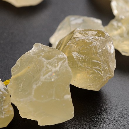 Самородки натурального лимонного кварца драгоценный камень шарик нити G-J332-A02-1