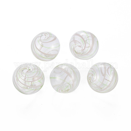 Transparent Handmade Blown Glass Globe Beads GLAA-T012-34B-1