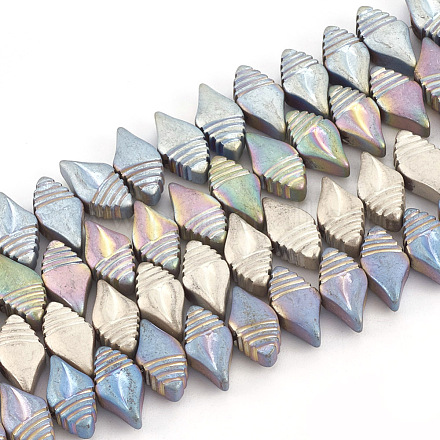 Chapelets de perles en hématite synthétique sans magnétiques G-T061-163-1