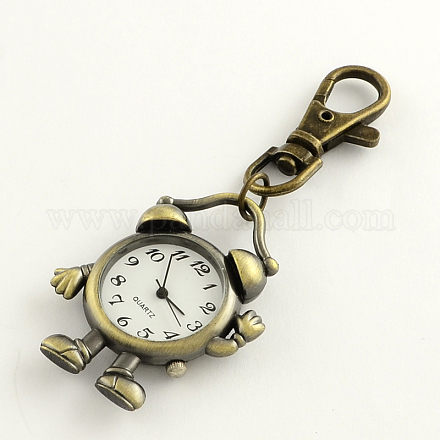 Ретро брелок аксессуары сплава часы часы для брелка WACH-R009-036AB-1