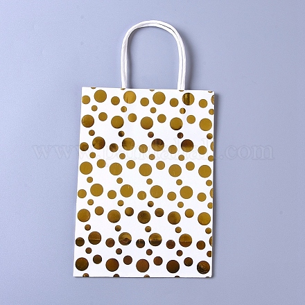 Rectangle Kraft Paper Bags with Handle DIY-WH0157-04-03A-1