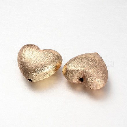 Rack Plating Brass Heart Beads KK-M136-01-RS-1