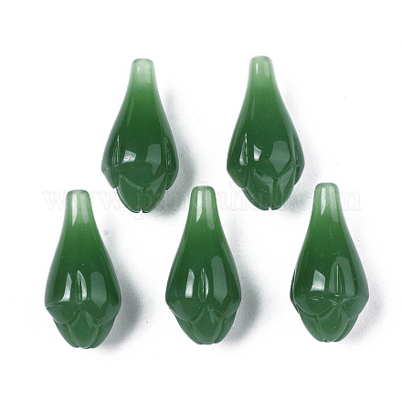 Imitation de perles de verre de jade GLAA-S054-21A-1
