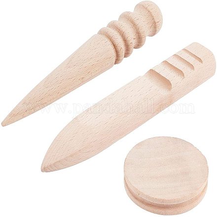 Leather Grinding Trimming Round Flat Stick/Vegetable Tanned TOOL-NB0001-33-1