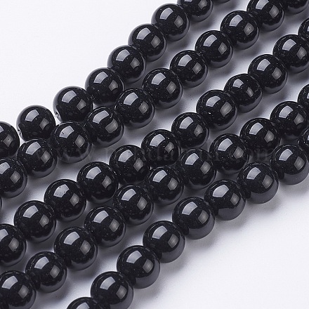 Chapelets de perles en verre X-GR10mm27Y-1