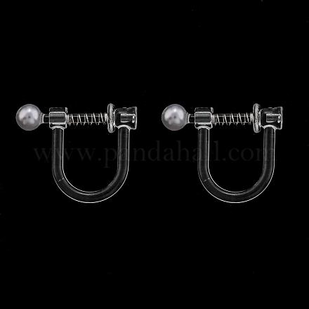 Plastic Clip-on Earring Findings KY-F007-01P-1