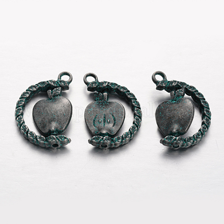 Style tibétain alliage pomme pendentifs X-TIBEP-JC1158-BG-1