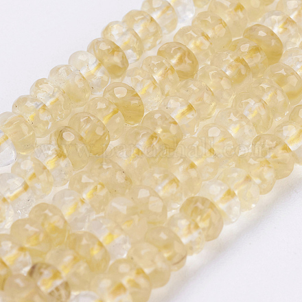 Chapelets de perles de pierre de pastèque en verre G-P355-06B-1