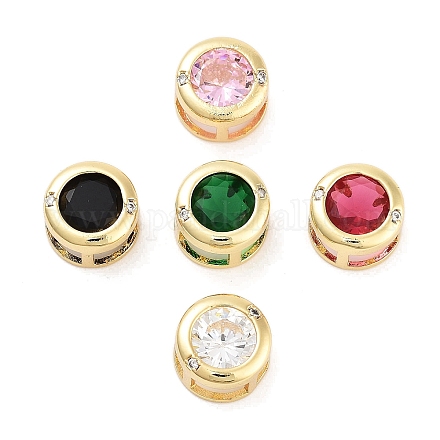 Покрытие стойки латунные микро-паве кубические подвески-скользящие KK-Z064-37G-1