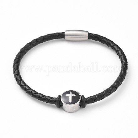 Bracelets cordon en cuir unisexes BJEW-JB04784-1