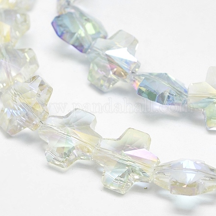 Electroplate Glass Beads Strands EGLA-N0001-29-C04-1