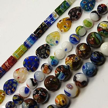 Handmade Millefiori Glass Beads Strands LK-MSMC001-2-1