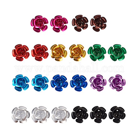 Fashewelry 300pcs 10 Farben Aluminium Cabochons MRMJ-FW0001-02-1