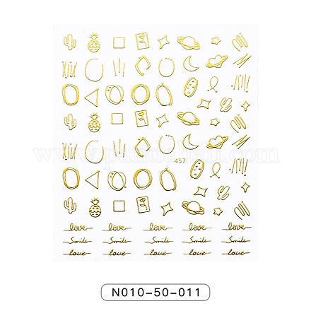 Gold Stamping Nail Art Stickers MRMJ-N010-50-011-1