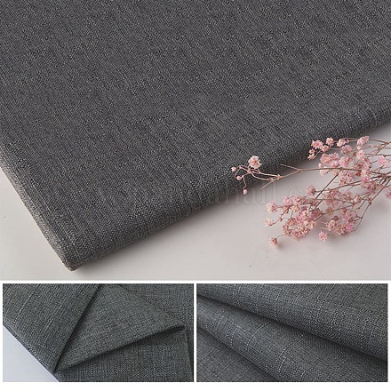 Tissu en lin imitation polyester DIY-WH0199-16L-1