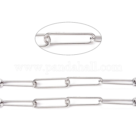 304 Stainless Steel Paperclip Chains CHS-L022-02C-1