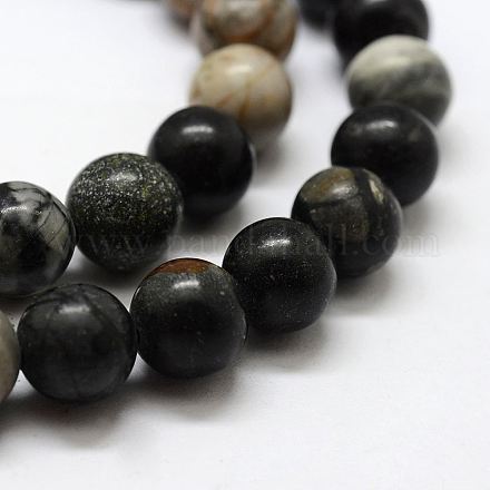 Fili di perline di diaspro policromo naturale/pietra di picasso/diaspro picasso G-G735-45-10mm-1