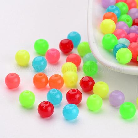 Perles en acrylique fluorescente X-MACR-R517-6mm-M-1