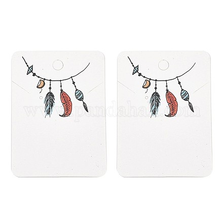 Cardboard Earring Display Cards CDIS-WH0013-05A-1