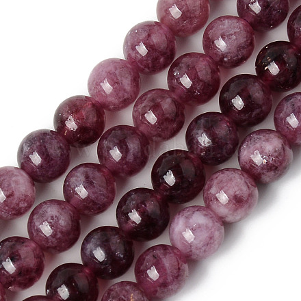 Chapelets de perles de quartz naturel X-G-R479-8mm-04-1