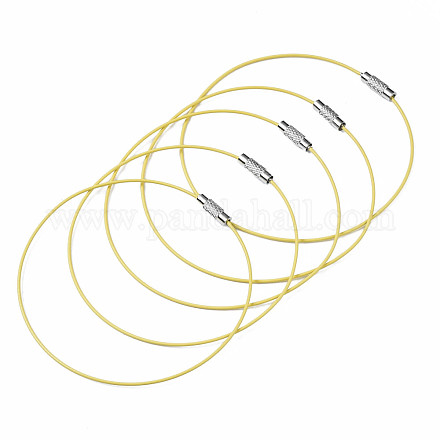 Steel Wire Bracelet Cord DIY Jewelry Making TWIR-R004-02-1