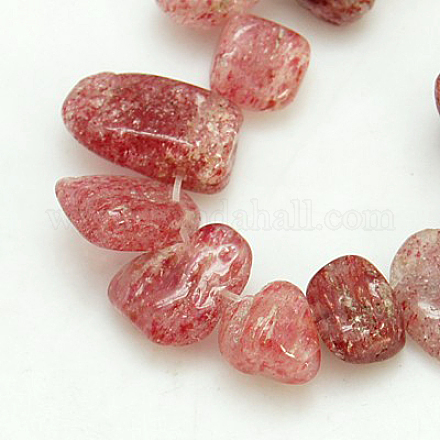 Natural Strawberry Quartz Beads Strands G-D285-8-1
