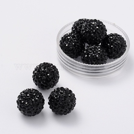 Perles de disco ball avec grade A strass RB-Q105-11-1