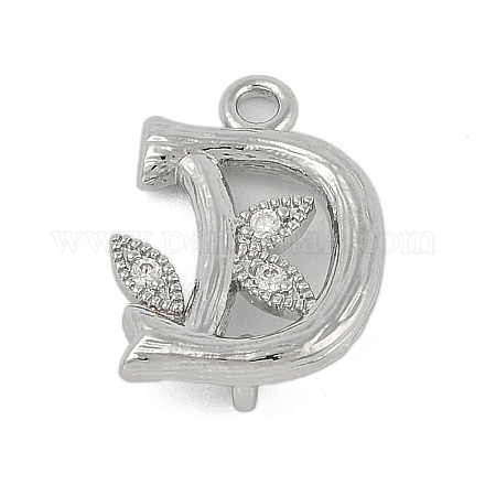 Латунные хрустальные стразы буквы звенья соединительные подвески KK-S395-06P-D-1