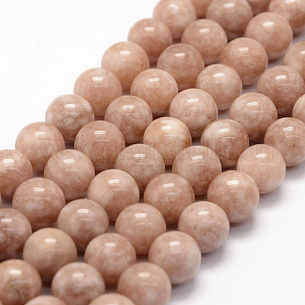 Chapelets de perles de sunstone naturelle naturelles X-G-F364-11-6mm-1