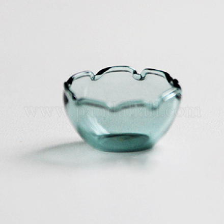 Bottiglie in vaso di vetro in miniatura trasparente a forma di fiore WG49445-04-1